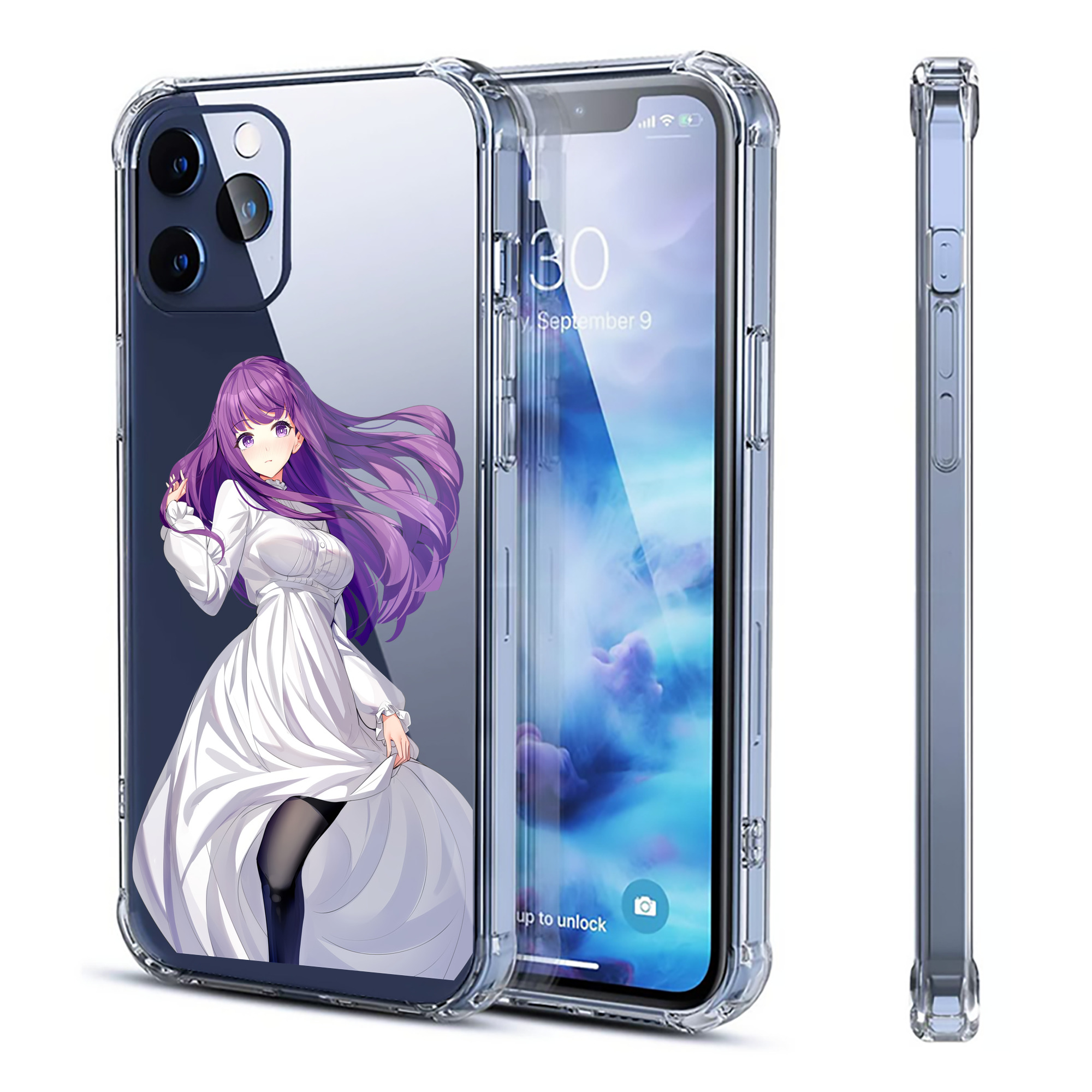 （画像用） 葬送のフリーレン Frieren 【iPhone 12シリーズ対応】透明スマホケース（クリアソフトケース）